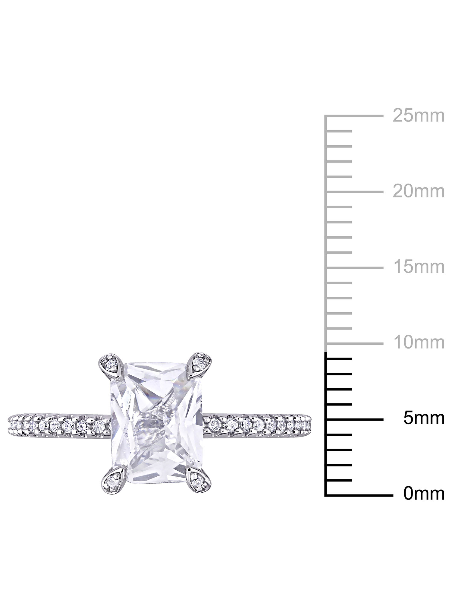 Everly Women's Created Sapphire and Diamond 10K White Gold Engagement Ring