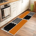 thumbnail image 2 of Runner Rug 2'x6', Orange Black Washable Non-Slip Hallway Runner Rugs, Farmhouse Striped Modern Abstract Art Bedside Rugs Floor Mats Carpet Runners for Kitchen Bathroom Laundry Room, 2 of 8