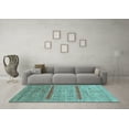 thumbnail image 3 of Ahgly Company Indoor Rectangle Abstract Light Blue Contemporary Area Rugs, 8' x 10', 3 of 4