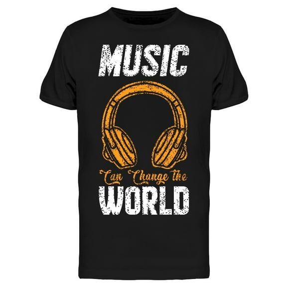 Music Can Change The World Font T-Shirt Men -Image by Shutterstock, Male 3X-Large