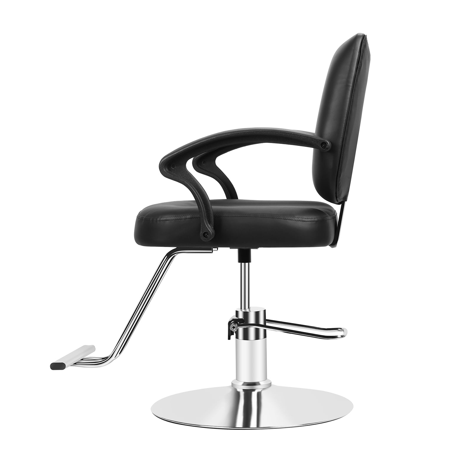 Dapmiu Professional Salon Chair 360° Swivel Hydraulic Stylist Chair, 330lbs Weight Capacity with Chrome Steel Base & Faux Leather for Barber Shop Spa