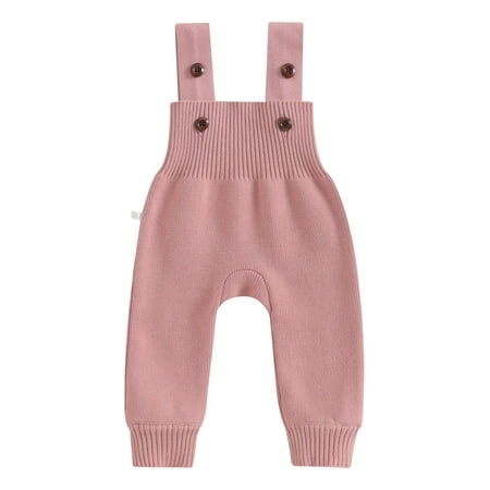 

Bagilaanoe Baby Girl Boys Knit Overalls Jumpsuits Toddler Solid Color Sleeveless Playsuits 6M 9M 12M 18M 24M 3T Kids Ribbed One Piece Romper