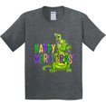 thumbnail image 3 of Inktastic Happy Mardi Gras Big and Little Alligators with Beads Youth T-Shirt, 3 of 5