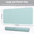 TRAHOODual Sided Leather Desk Pad, 31.5" x 15.7" Desk Blotter