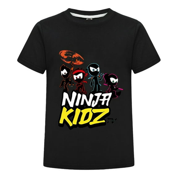 Cool Ninja Kidz T-Shirt for Boys Girls – Vibrant Character Design on Soft Cotton – Kids Casual Summer Outfit Top