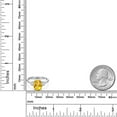 thumbnail image 6 of Gem Stone King 925 Sterling Silver Ring Citrine Moissanite (2.86 Cttw), 6 of 7