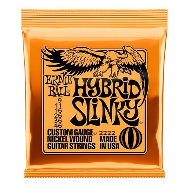 Cuerdas ernie ball Hybird Slinky para guitarra eléctrica, Naranja Ernie ball 2222