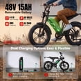 thumbnail image 7 of Aoemoe 20'' Fat Tire Electric Mountain Bike for Adults, 500W 48V 15Ah Battery, 28MPH High-Speed Cruiser Ebike, All-Terrain Bicycle with Front Suspension & LED Display UL2849, 7 of 7