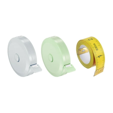 

Uxcell 3pcs 150cm and 200cm Soft Retractable Measuring Tape with 150cm Multicolor Soft Ruler Cool Blue Nordic Green