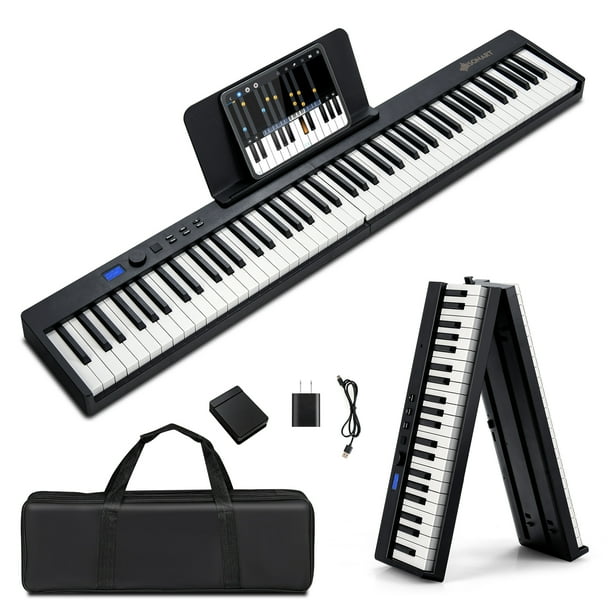 Infans 88Key Folding Electric Piano Keyboard Semi Weighted Full Size