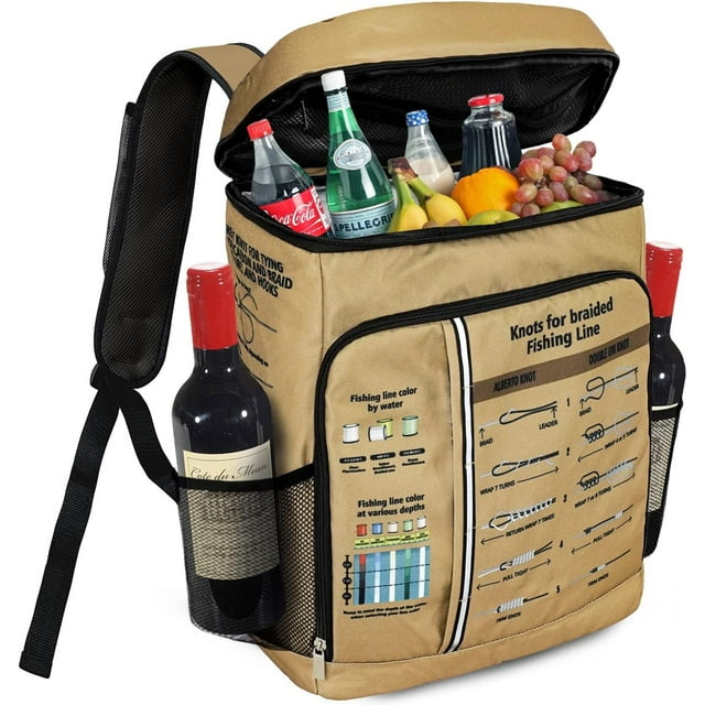 Backpack Cooler for Men - 30 Cans Lunch Cooler Bag for Work - Soft Backpack Cooler Insulated Waterproof Leak Proof for Travel Picnic Beach Hiking Fishing Camping