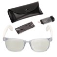 thumbnail image 1 of Gafas de sol inteligentes con sonido estéreo UV400, lentes polarizadas con altavoces abiertos para juegos, color blanco H2C, 1 of 10