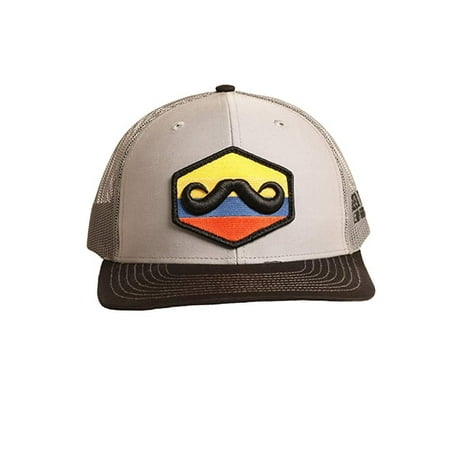 Rock and Roll Cowboy Leroy Gibbons Mustache Snapback Cap, Grey