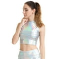 thumbnail image 3 of Baywell Women's Metallic Shining Camisole Club Party Glitter Disco Sparkle Cami Top Laser S-XXL, 3 of 5