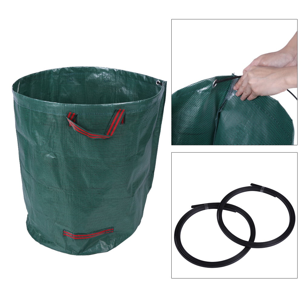 270 Litre Garden Waste Bag Folding Large Garden Waste Weeds Leaves Bin Refuse Sack Bag Rubbish Sacks Pack of 2