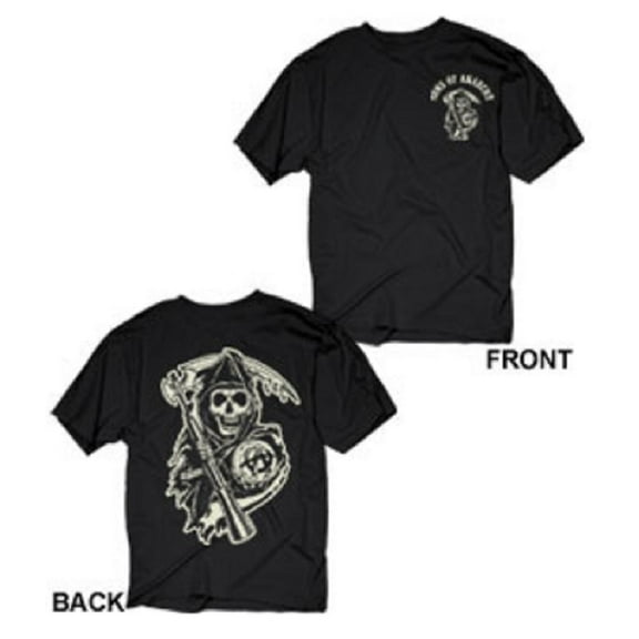Sons of Anarchy Two Sided Classic Reaper Logo Adult T-Shirt