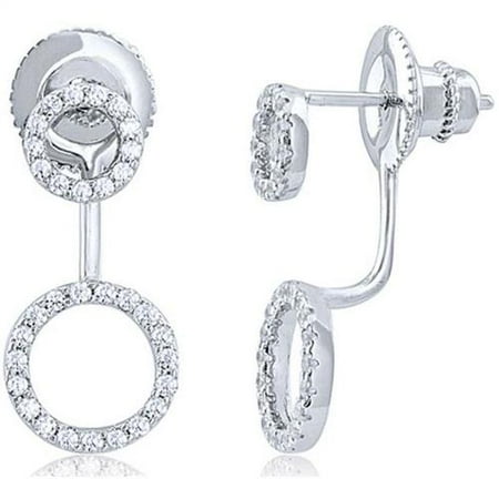 Doma Jewellery SSEZ810 Sterling Silver Earrings With Micro Set CZ, 3.5 g.