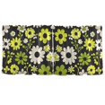 thumbnail image 7 of Yayeee Kitchen Curtains Tier Set of 2 Light Filtering 57"x36" Over Sink Window Panels, Green Flower Pattern, 7 of 7
