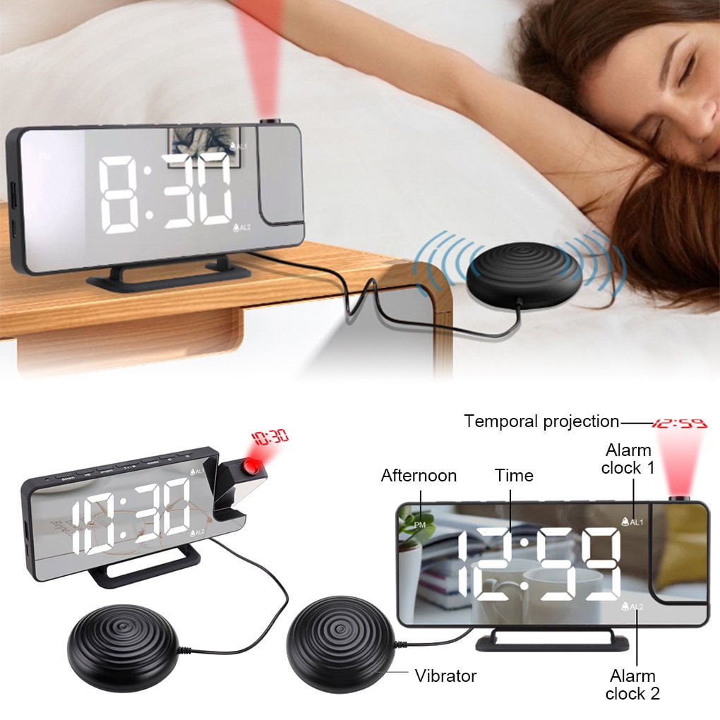 Multifunctional Vibration Projection Clock, Digital Projection Clock