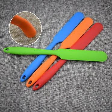 OUNONA 2 Pack Silicone Jar Spatulas Scraper, Heat Resistant Non- Rubber Cake Butter Spatulas Scraper for Cooking Mixing ( Orange )