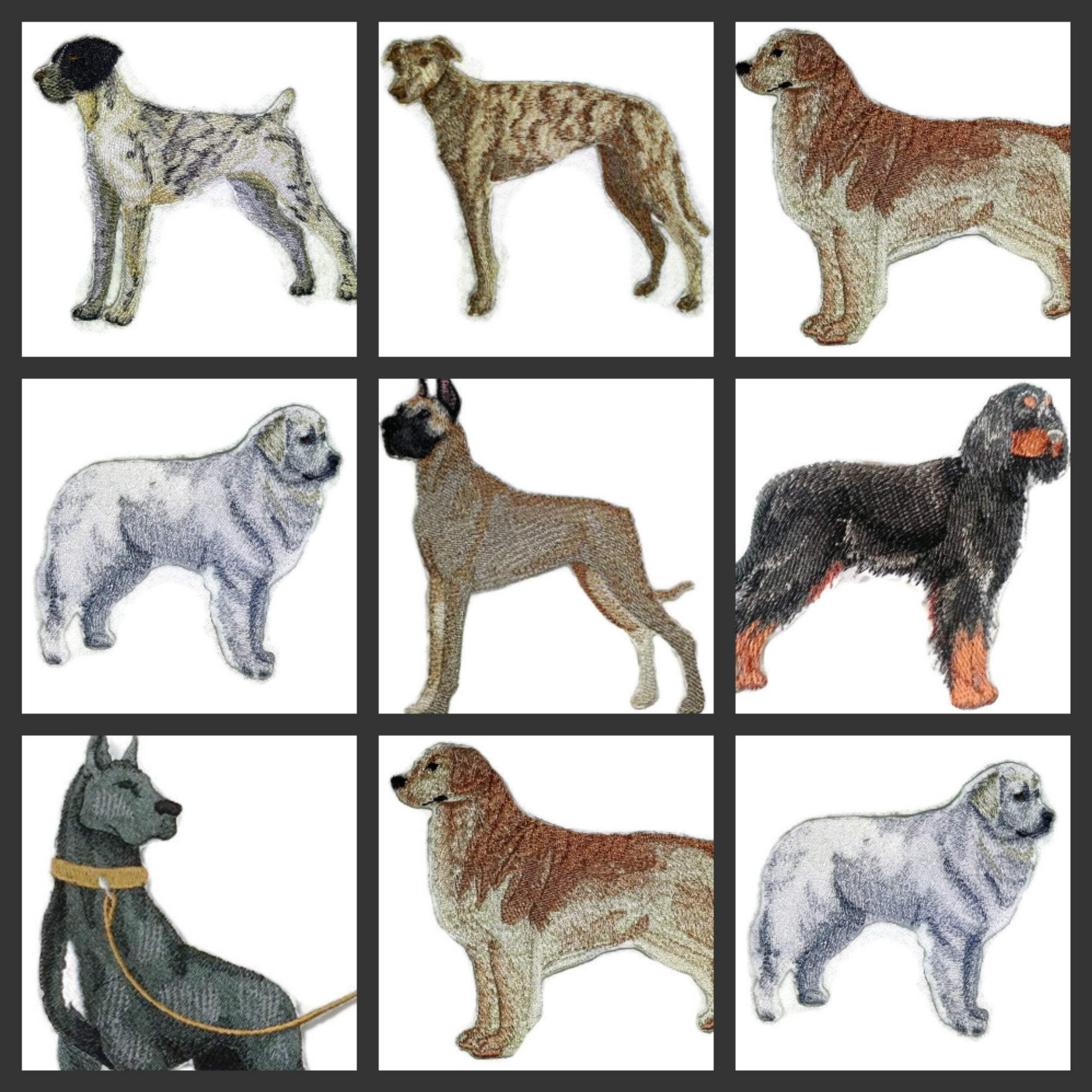 Custom Dog Portraits [Greyhound] Embroidery Iron On/Sew patch [5.4" x 4.8"]
