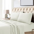 thumbnail image 2 of Tribeca Living 800 Thread Count Egyptian Cotton Sateen Extra Deep Pocket Sheet Set, King, Ivory, 2 of 4