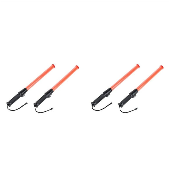 Bastones de Tráfico, Bastón de Control de Tráfico LED, Bastones de Luz de Seguridad, Bastones de Señalización para Estacionamiento y Aeropuertos, 16 Pulgadas, 4 Piezas