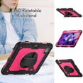 thumbnail image 4 of Case for iPad Air 5th Generation / iPad Air 4th Generation 10.9 inch with Screen Protector, 360 Degree Rotating Kickstand Hand Strap Shockproof Cover with Shoulder Strap, Rose PC, 4 of 7