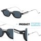 thumbnail image 3 of Montura de gafas anti luz azul de montura pequeña, gafas de sol estilo hip-hop, fabricadas en PC y metal, 3 of 5