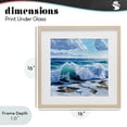 thumbnail image 4 of Stupell Industries Tropical Curling Aqua Wave on Shore Birch Framed Print Under Glass, 16 x 16, by Kate Jarvik Birch, 4 of 8