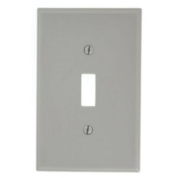 Leviton PJ1-GY Gray Midway Nylon Single Gang Toggle Light Switch Wall Plate