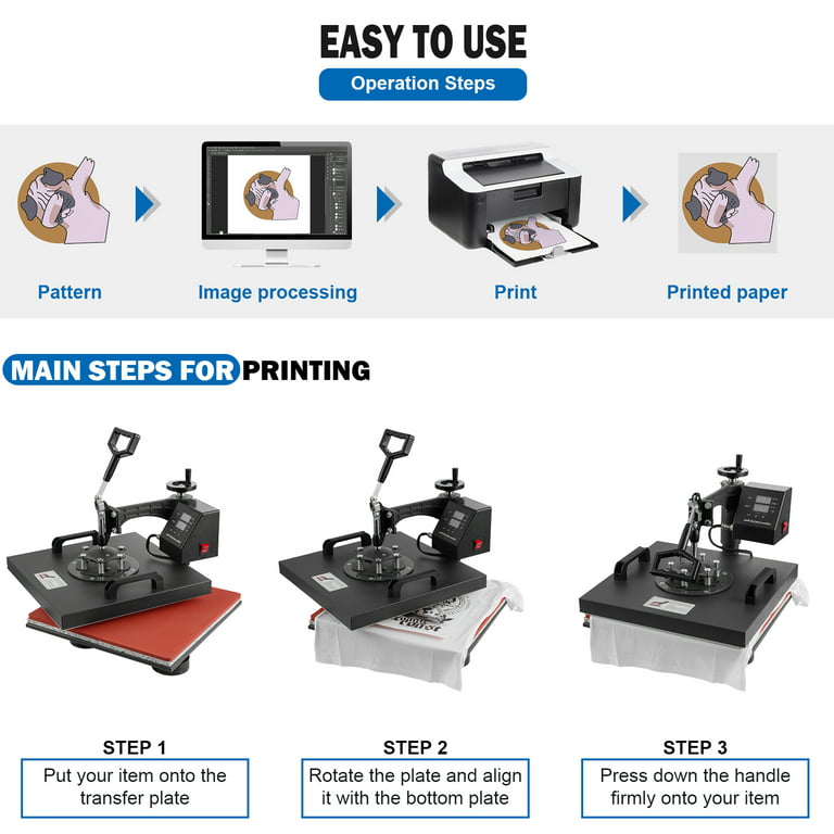 9 in 1 29*38cm Combo Heat Press Printer Machine 2D Thermal Transfer Printer  for Cap Mug Plate T-shirts Printing Machine_OKCHEM