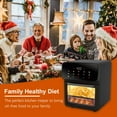 thumbnail image 6 of Bluebow Air Fryer 12QT Convection Oven with 10-in-1 Multi Function, Visible Window and Touchscreen, Black, 6 of 8