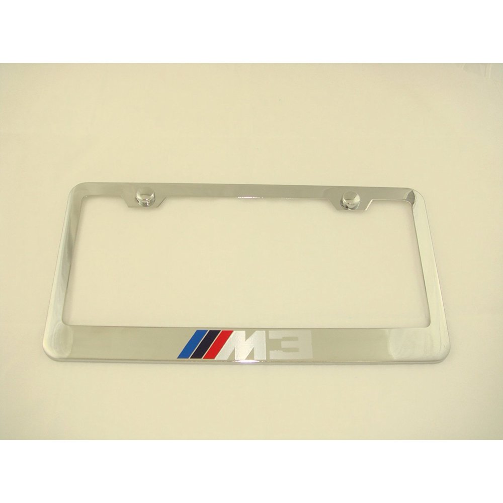 BMW M3 Chrome License Plate Frame W/ Cap, By None