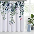 thumbnail image 3 of Extra Long Green Leaves Shower Curtain 72x84 inch for Bathroom Watercolor Eucalyptus Shower Curtain Set Vine Botanical Curtain Garden Green Natural Bath Curtain Spring Bathroom Decor, 3 of 6