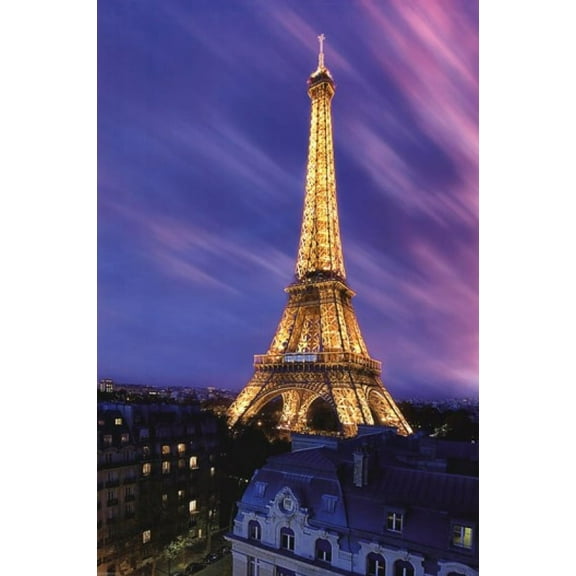 Eiffel Tower at Dusk Poster (24 x 36)