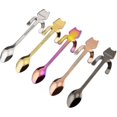 thumbnail image 2 of Cute cat, coffee spoon, tea spoon, stainless steel, 5 pieces (multicolor), 2 of 5