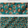 thumbnail image 2 of Soimoi Cotton Voile Fabric Cat Face Animal Decor Fabric Printed Yard 42 Inch Wide, 2 of 7