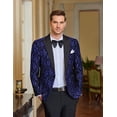 thumbnail image 5 of COOFANDY Men's Floral Party Dress Suit Stylish Dinner Jacket Wedding Blazer One Button Tuxdeo, 5 of 9