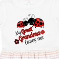 thumbnail image 4 of Inktastic My Great Grandma Loves Me with Cute Ladybugs Girls Toddler Dress, 4 of 5