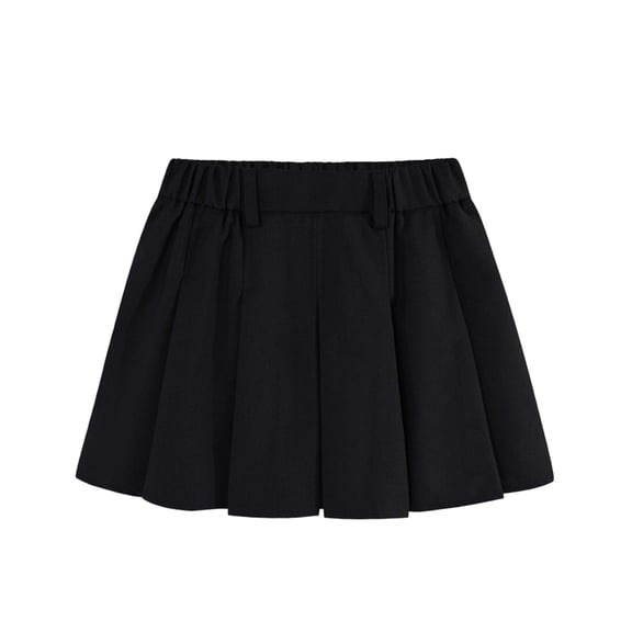 Jalioing Girls Pleated Skirt with Undershorts Teens Girls School Uniform Skirt Adjustable Waist Mini Skirt 2-17 Years