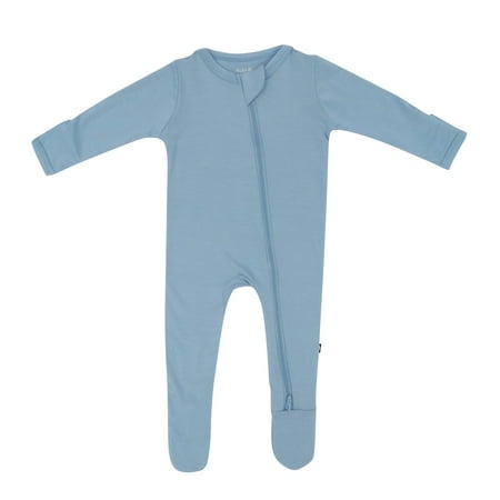 Kyte Baby Zippered Footie in Slate  0-3 Months
