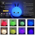 thumbnail image 2 of Silicone LED Night Light, Rechargeable Portable Touch Bunny Lamp, USB Powered Soft Glow Nightlight, 2 of 5