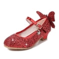thumbnail image 1 of Zapatos de princesa para niñas Zapatos de cuero con cristales para niñas pequeñas Zapatos de lentejuelas con suela blanda para niñas, 1 of 6