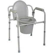 Drive Medical Steel Folding Bedside Commode Walmart Com Walmart Com
