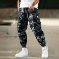 thumbnail image 2 of CONROSES Mens Cargo Pants Camouflage Pants for Men Casual Straight Leg Elastic Waist Drawstring Soft Loose Sports Joggers With Pockets, 2 of 7