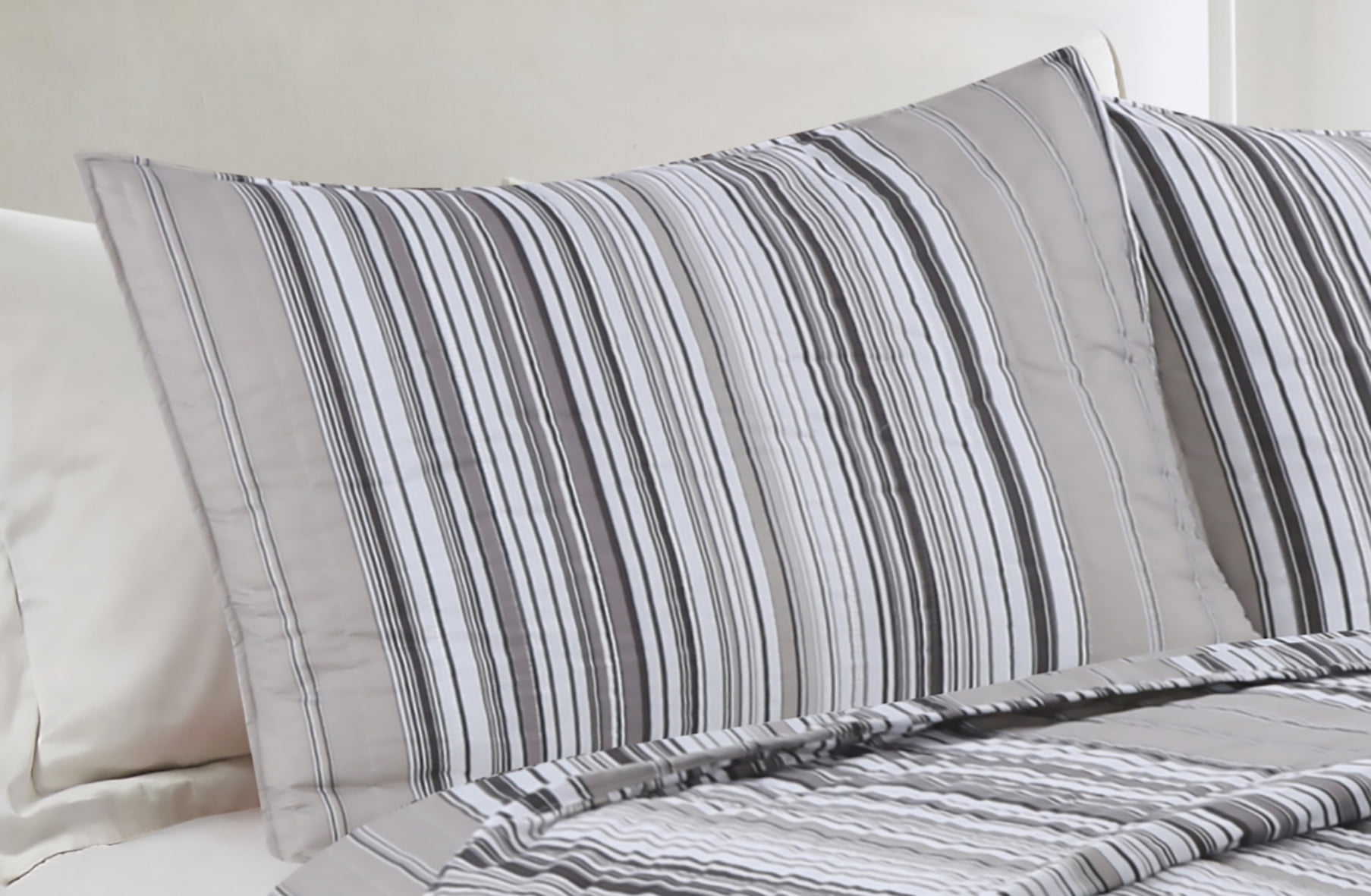 Mesa Grey Stripe 3-piece Quilt Set King