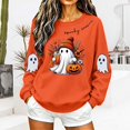 thumbnail image 5 of Sweatshirts for Women JIANLAI Spooky Season Cute Ghost Pumpkin Graphic Crewneck Sweatshirt, Fall Halloween Long Sleeve Pullover Top, Loose Casual Printed Sweatshirt, 5 of 7