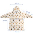 thumbnail image 3 of Wearable Blanket Hoodie,Corgi Costume and Bone Cream Oversized Sherpa Blanket Hoodie with Super Pockets,Super Warm Fuzzy Pullover for Women & Men, 3 of 6