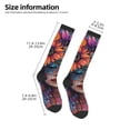 thumbnail image 2 of Logiee Bohemian Colorful Flower Woman Print Gift Stocking Stuffers,Adult Stockings,Novelty Socks,Funny Socks Birthday Running Walking Sleeping, 2 of 6